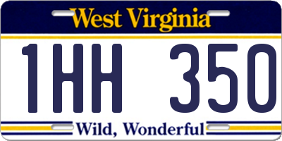 WV license plate 1HH350