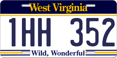 WV license plate 1HH352