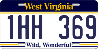 WV license plate 1HH369