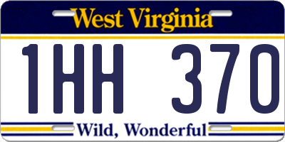 WV license plate 1HH370