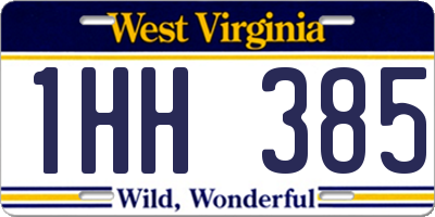 WV license plate 1HH385