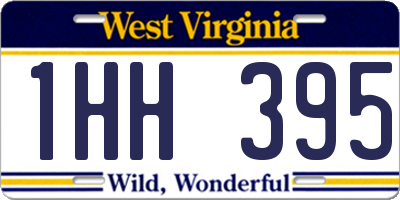 WV license plate 1HH395