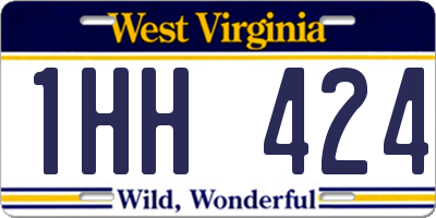 WV license plate 1HH424