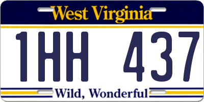 WV license plate 1HH437