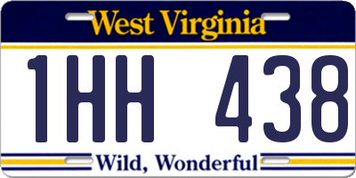 WV license plate 1HH438