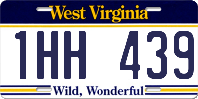 WV license plate 1HH439