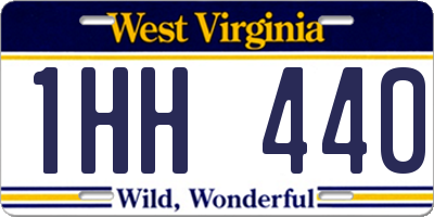 WV license plate 1HH440