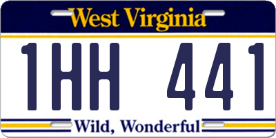 WV license plate 1HH441