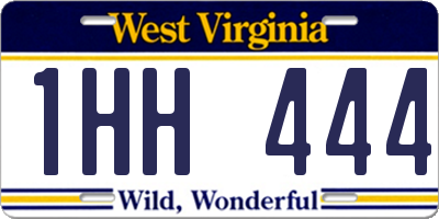 WV license plate 1HH444