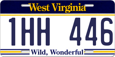 WV license plate 1HH446