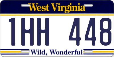 WV license plate 1HH448