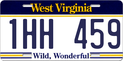 WV license plate 1HH459