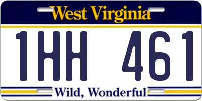 WV license plate 1HH461