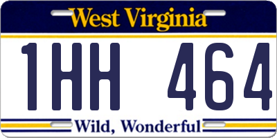 WV license plate 1HH464