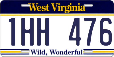 WV license plate 1HH476