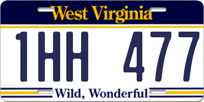 WV license plate 1HH477