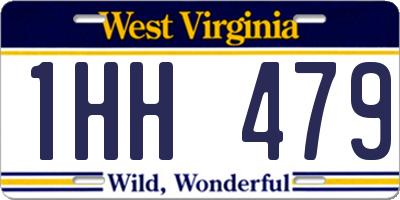WV license plate 1HH479