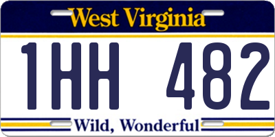 WV license plate 1HH482