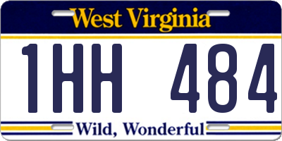WV license plate 1HH484