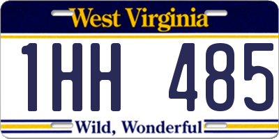 WV license plate 1HH485