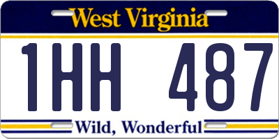 WV license plate 1HH487