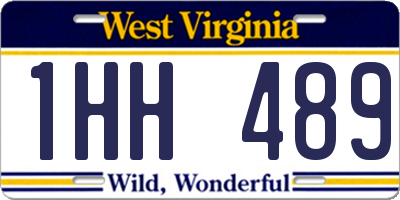 WV license plate 1HH489