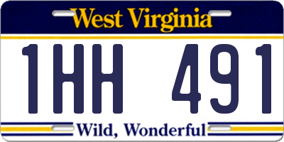 WV license plate 1HH491