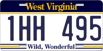WV license plate 1HH495