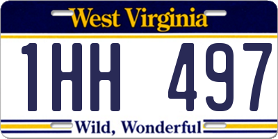 WV license plate 1HH497