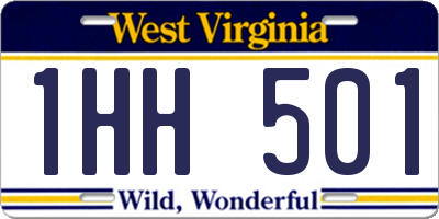 WV license plate 1HH501