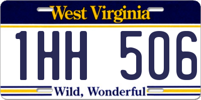 WV license plate 1HH506