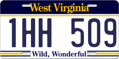 WV license plate 1HH509
