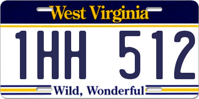 WV license plate 1HH512