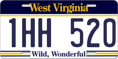 WV license plate 1HH520