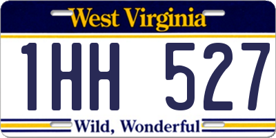 WV license plate 1HH527