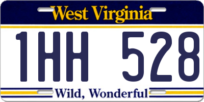 WV license plate 1HH528