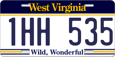 WV license plate 1HH535