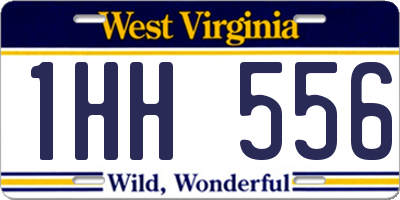 WV license plate 1HH556