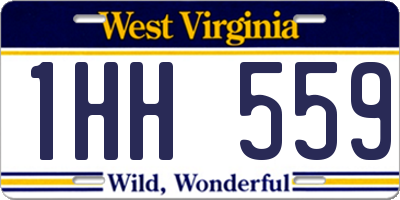 WV license plate 1HH559
