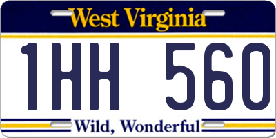 WV license plate 1HH560