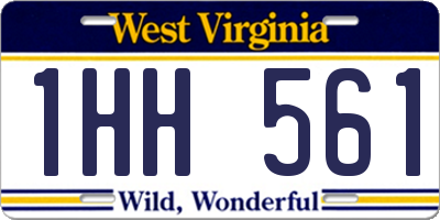WV license plate 1HH561