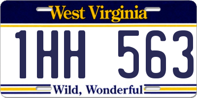 WV license plate 1HH563
