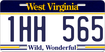 WV license plate 1HH565