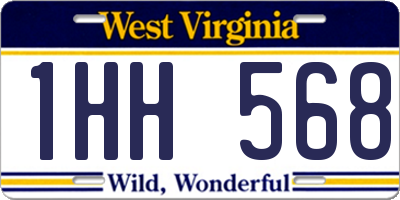 WV license plate 1HH568