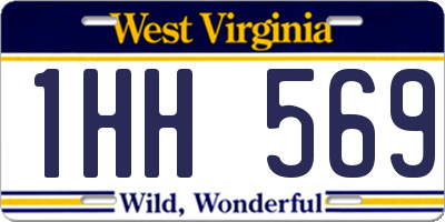 WV license plate 1HH569