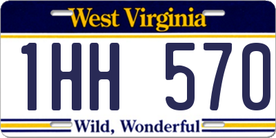 WV license plate 1HH570