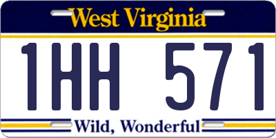 WV license plate 1HH571