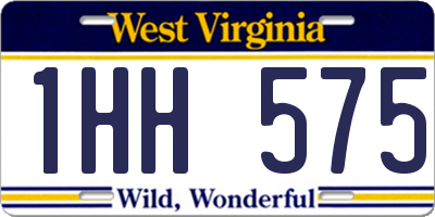 WV license plate 1HH575