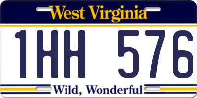 WV license plate 1HH576