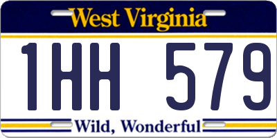WV license plate 1HH579